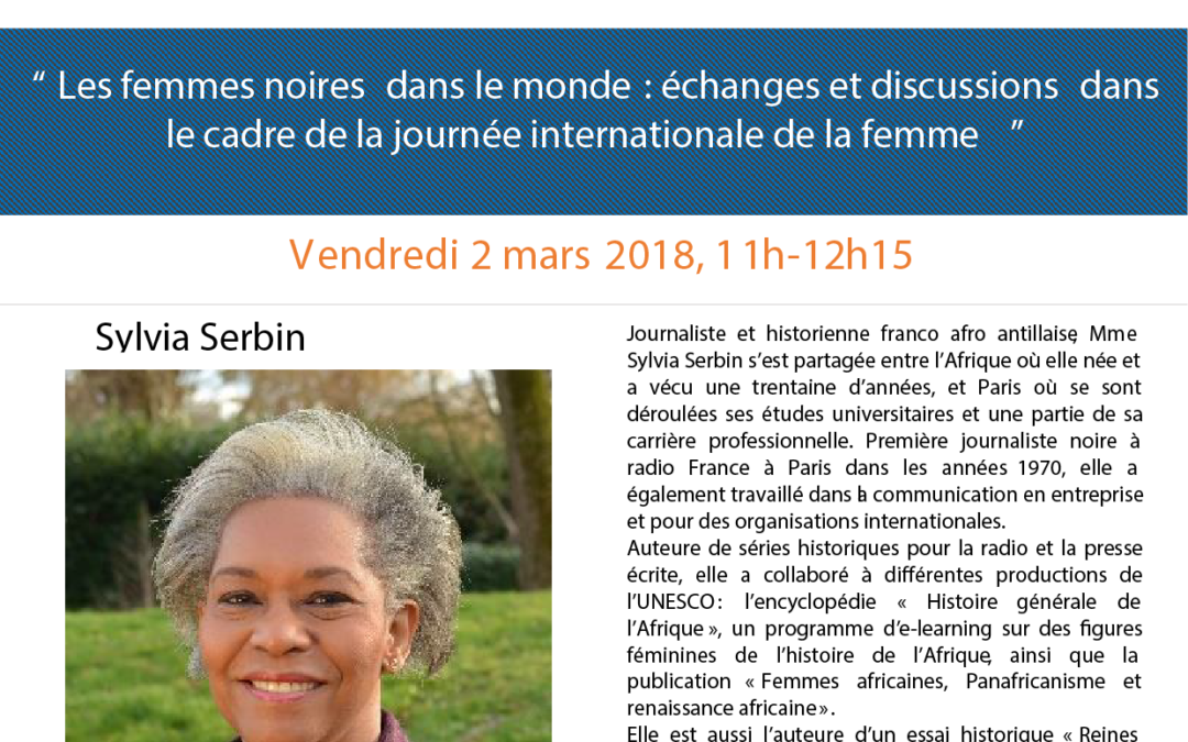 « Les femmes noires dans le monde : échanges et discussions dans le cadre de la journée internationale de la femme »